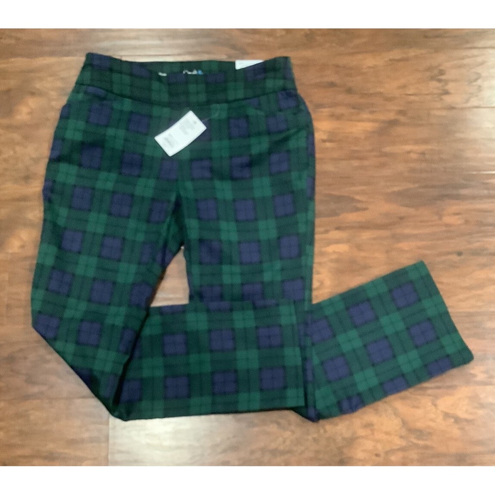 Women's Croft & Barrow Bootcut Mid-rise Plus Plaid Stretch Pants 6p